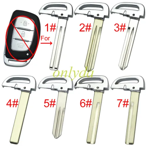 For Hyundai  remote key blade, pls choose blade type