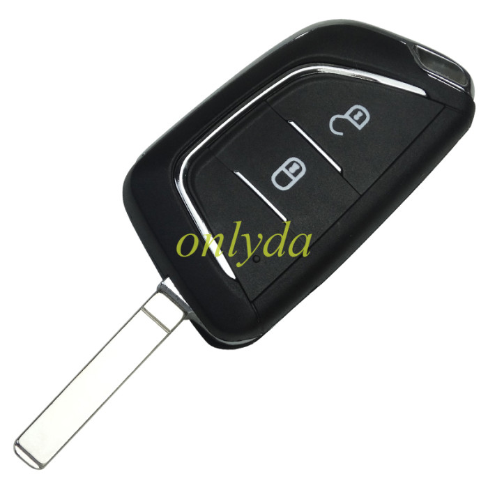 For Peugeot modified key shell  with VA2 blade, with Badge place, With battery holder, pls choose button