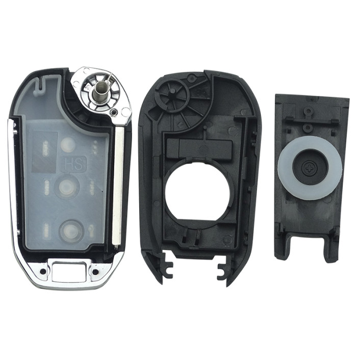 for Peugeot  remote key shell with triangle Peugeot  Badge , blade VA2, pls choose button model
