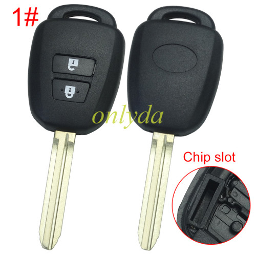 For Toyota  remote key blank with oval badge place, pls choose the button
