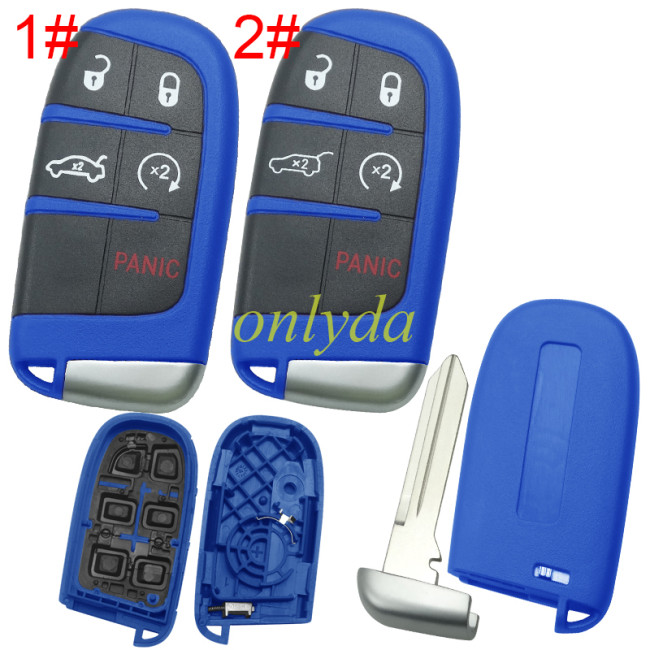 For Chrysler key blank with blue color, pls choose button