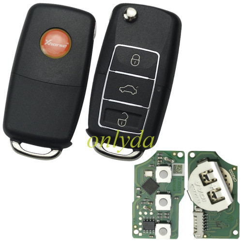 XKB526EN Xhorse 2nd Genaeration  Wire  Universal Remote Key for VW B5 Flip 3 Buttons