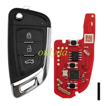 XKKFO6EN for XHORSE 2nd Generation Wire Remote Key Knife Flip 3 Buttons English