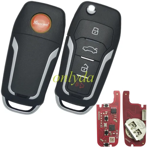 XKFO21EN XHORSE for Ford 2nd Generation Wired Remote Key 4 Buttons Universal Remote Key