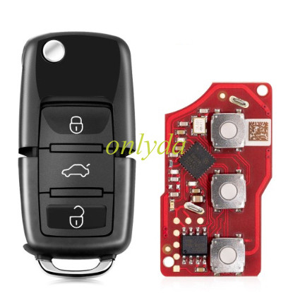 XKB52OEN For Xhorse  2ndGeneration Wire Universal Remote Key Volkswagen B5 Flip 3 Buttons English