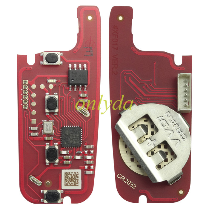 XKFO21EN XHORSE for Ford 2nd Generation Wired Remote Key 4 Buttons Universal Remote Key