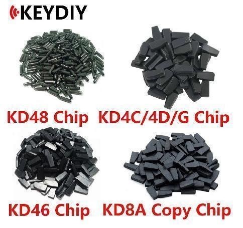 Keydiy transponder chip kit,  Carbon 4C Chip and 4D，Glass 4C Chip，Glass 4D60 Chip，Toyota G Chip，7936/46 brand, ID48 Chip ,Toyota H Chip,  7types*10pcs each.