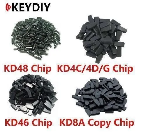 Keydiy transponder chip kit,  Carbon 4C Chip and 4D，Glass 4C Chip，Glass 4D60 Chip，Toyota G Chip，7936/46 brand, ID48 Chip ,Toyota H Chip,  7types*10pcs each.