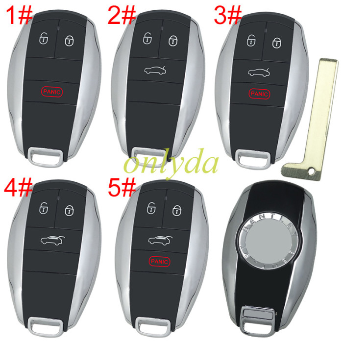 For KYDZ Bentley  remote key  5M systerm MLB Keyless 434mhz,  For Bentley Flying Spur (after 2020), Flying Spur Plug - in Hybrid (after 2022), Bentayga (after 2016), Bentayga Plug- in Hybrid(after 2019), Continental GT (after 2016), pls choose key shell button