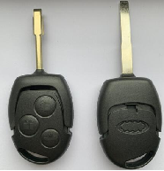 For Ford Mondeo/Focus 3 button  remote key shell (with battery clamp) with badge， pls choose key blade.