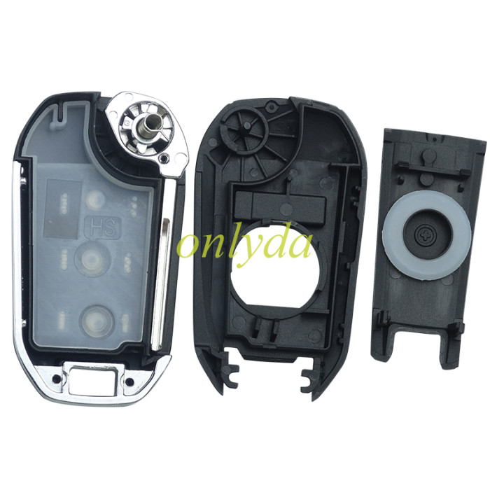 For Peugeot 508  remote key 434MHZ  FSK  46 chip with HU83 blade original PCB+  Aftermarket shell, pls choose button