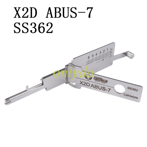 X2D ABUS-7 SS362 2 in 1 decode and lockpick for Civil lock