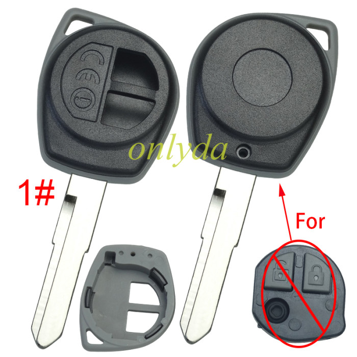 For Suzuki 2 button key shell without chip slot, with blade, with round badge , pls choose blade model