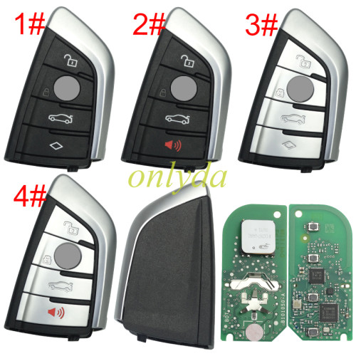 For Korean market, OEM BMW Remote Suitable for BMW G Classis smart remote control key 433.92mhz, 4/3+1 button key FCC ID: N5F-ID21A IC 3248A-ID21A 434MHZ 49 Chip, pls choose button