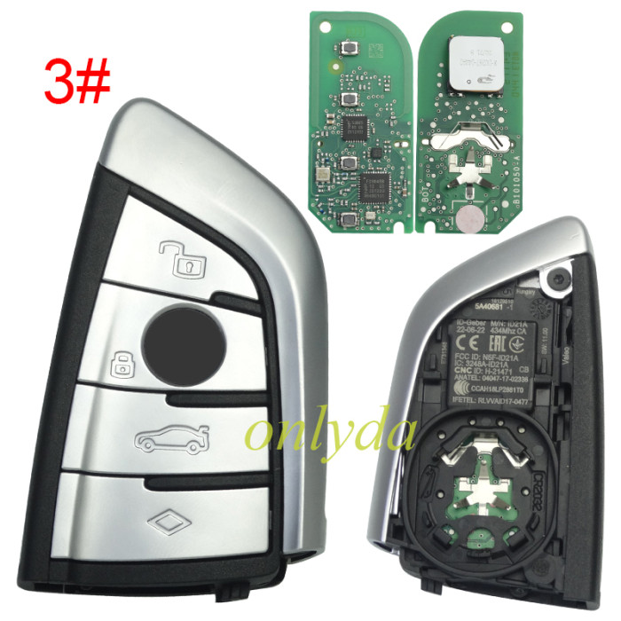 315MHZ，OEM BMW Remote Suitable for BDC3 BMW G Classis smart remote key   4/3+1 button key FCC ID: N5F-ID21A IC 3248A-ID21A  49 Chip 99% new (tiny scratches), , pls choose button