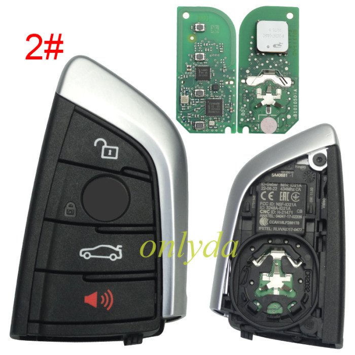 315MHZ，OEM BMW Remote Suitable for BDC3 BMW G Classis smart remote key   4/3+1 button key FCC ID: N5F-ID21A IC 3248A-ID21A  49 Chip 99% new (tiny scratches), , pls choose button