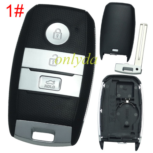 For Kia remote key shell without badeg place, pls choose the button