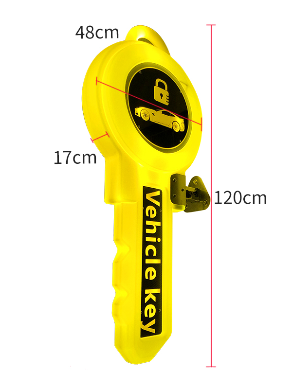 Big key light box is used as a store sign,The words above can be customized. 121*19*53.5cm