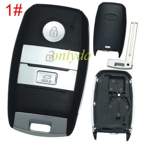 For Kia remote key shell with badeg place, pls choose the button