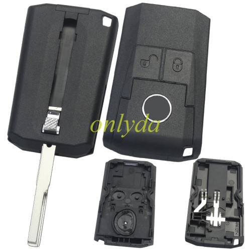 For Benz 2 button remote  key shell  with Metal Badge