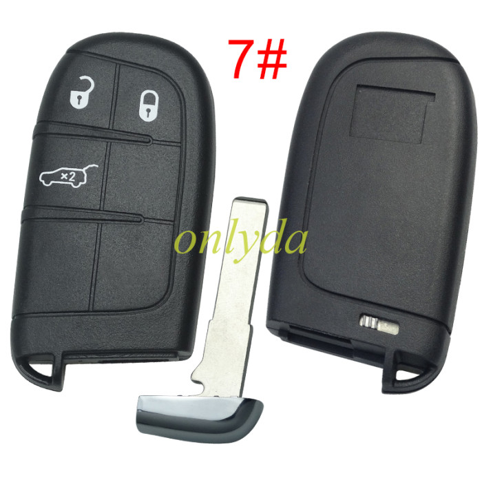For Fiat  remtoe key blank with blade SIP22 with Square badge place , pls choose button