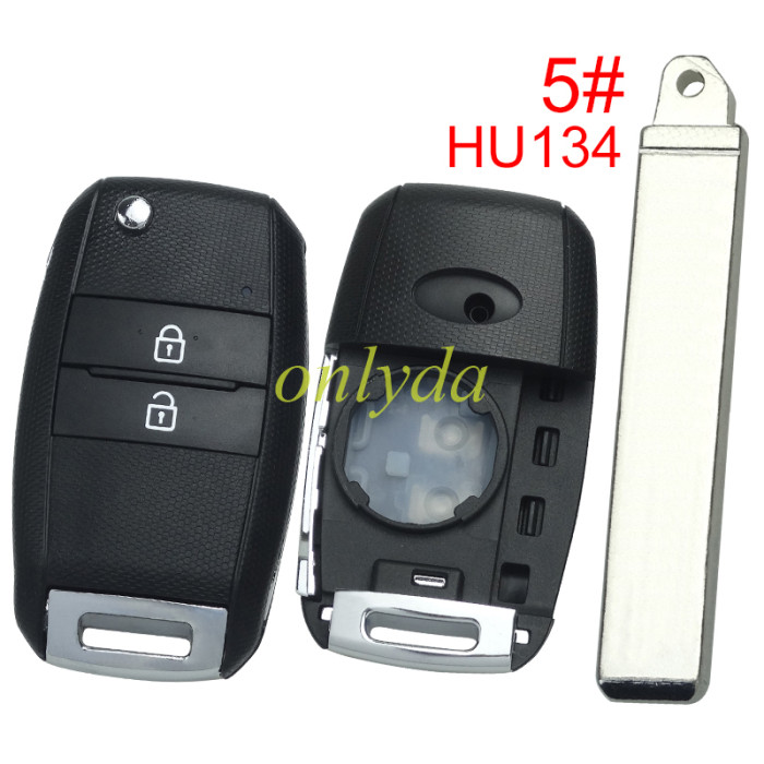 for KIA 2 button flip remote key blank please choose which key blade in your need