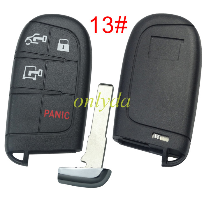 For Fiat  remtoe key blank with blade SIP22 with Square badge place , pls choose button