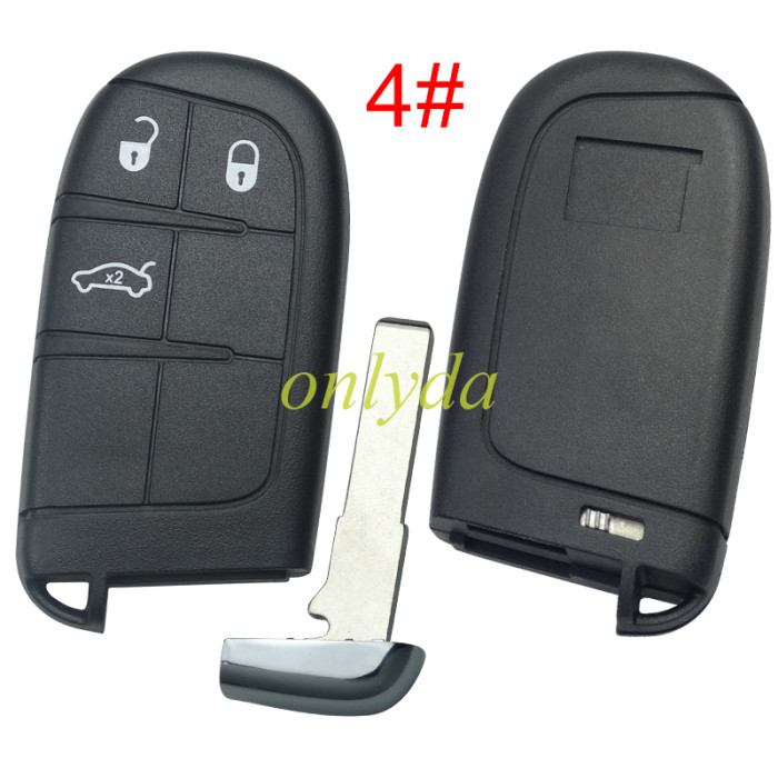 For Fiat  remtoe key blank with blade SIP22 with Square badge place , pls choose button