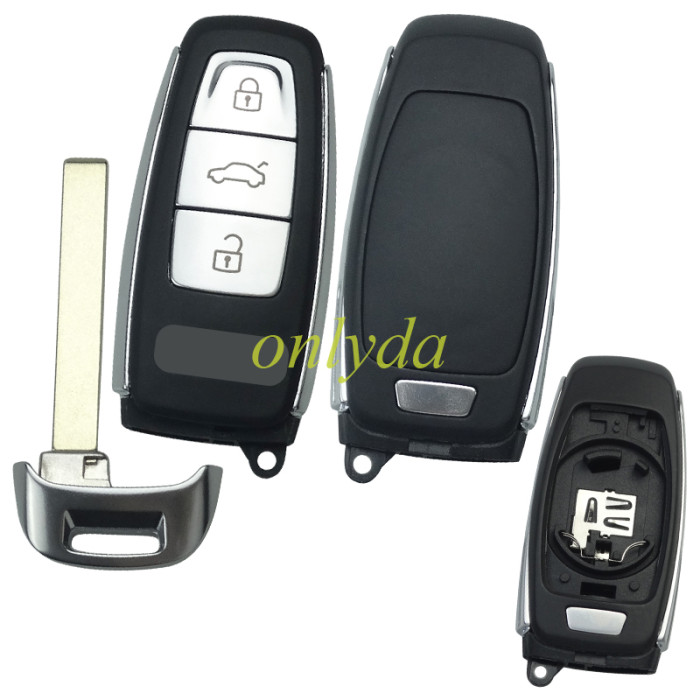 For Audi 3 button remote key blank with badge