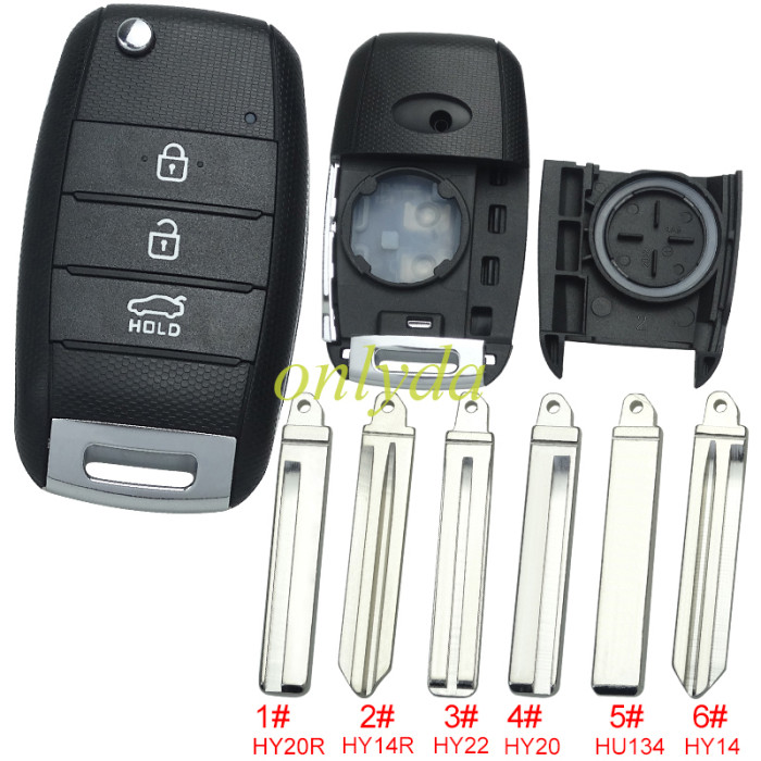 For KIA 3 button remote key blank please choose which key blade in your need.