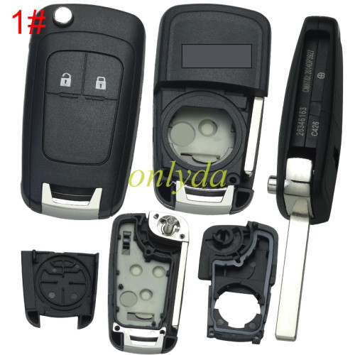 For Chevrolet  remote key shell replacement   with cross badge place,   pls choose the button and blade