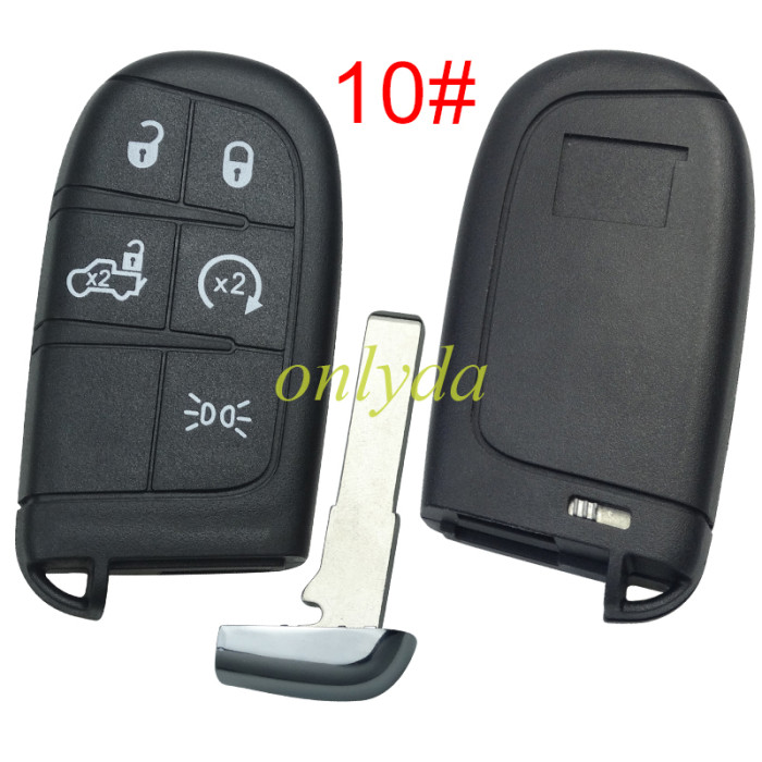 For Fiat  remtoe key blank with blade SIP22 with Square badge place , pls choose button