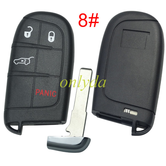 For Fiat  remtoe key blank with blade SIP22 with Square badge place , pls choose button