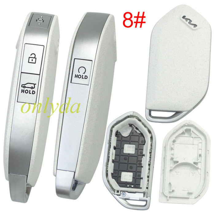 For Kia  remote key shell White color with badge ， pls choose button