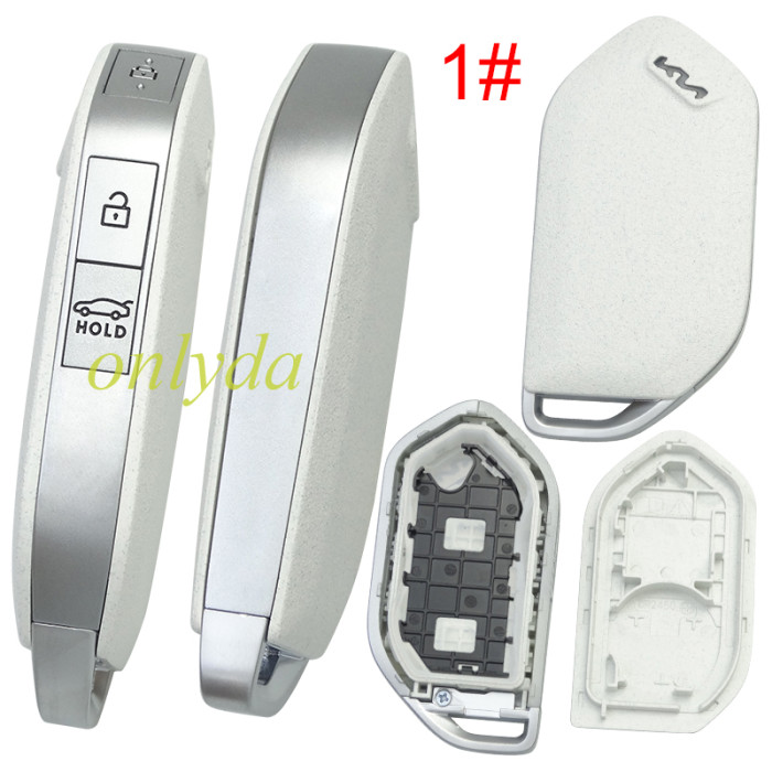 For Kia  remote key shell White color with badge ， pls choose button