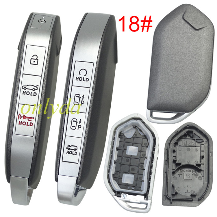 For Kia  remote key shell black color without badge ， pls choose button