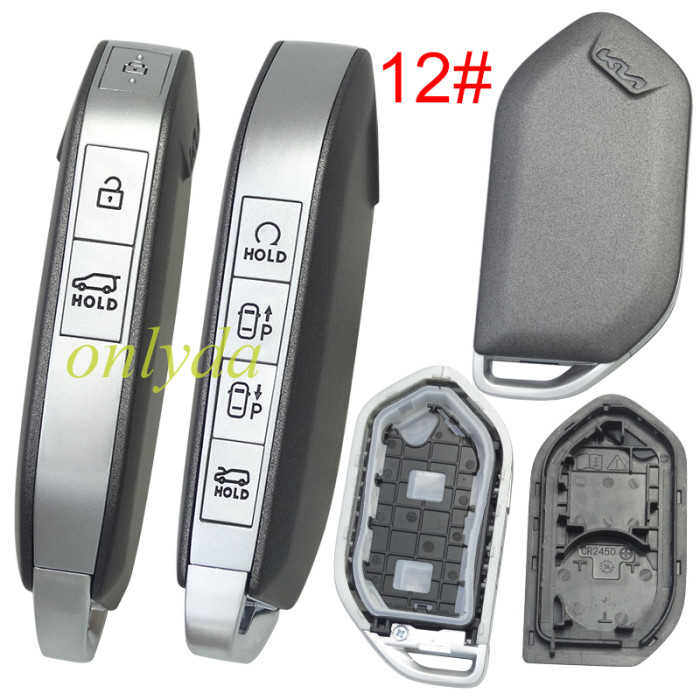 For Kia  remote key shell black color with badge ， pls choose button