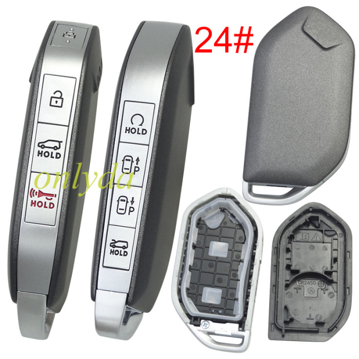 For Kia  remote key shell black color without badge ， pls choose button