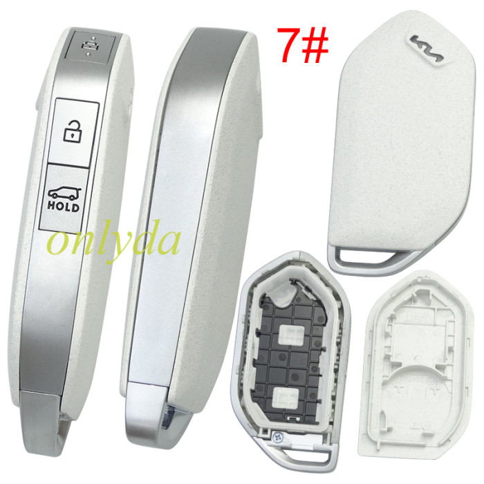 For Kia  remote key shell White color with badge ， pls choose button