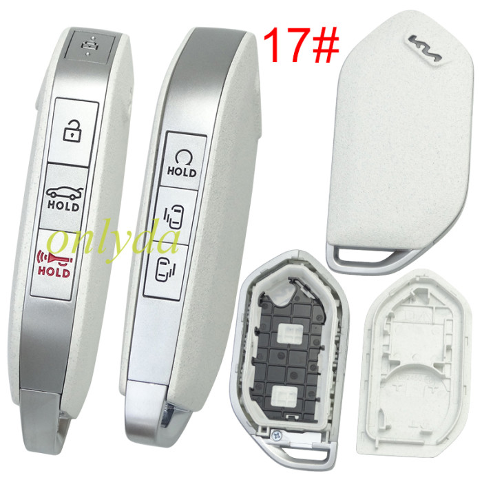 For Kia  remote key shell White color with badge ， pls choose button