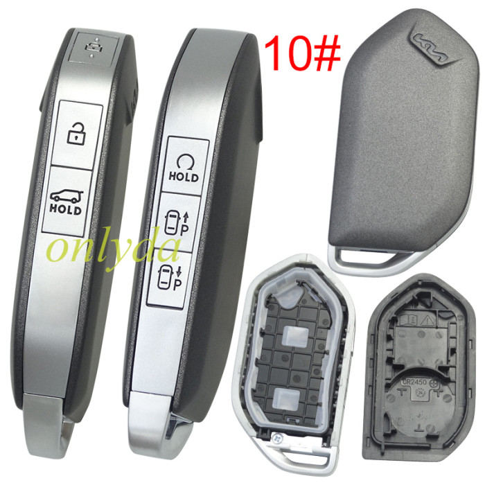 For Kia  remote key shell black color with badge ， pls choose button