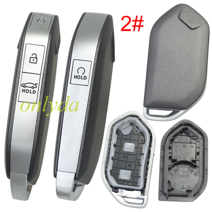 For Kia  remote key shell black color without badge ， pls choose button