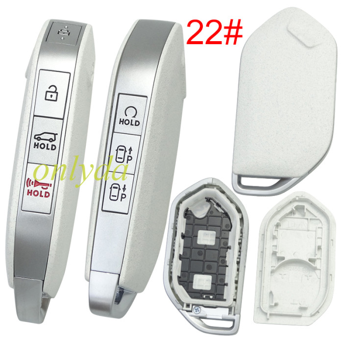 For Kia  remote key shell White color without badge ， pls choose button