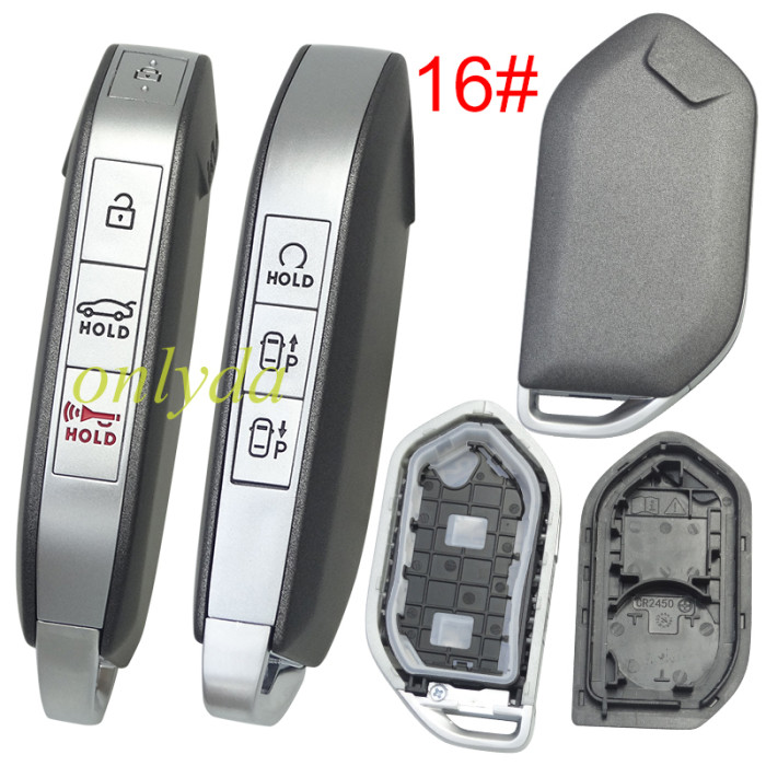 For Kia  remote key shell black color without badge ， pls choose button