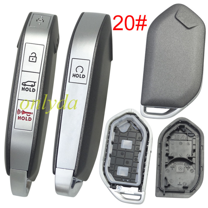 For Kia  remote key shell black color without badge ， pls choose button
