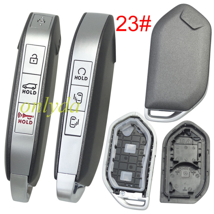 For Kia  remote key shell black color without badge ， pls choose button