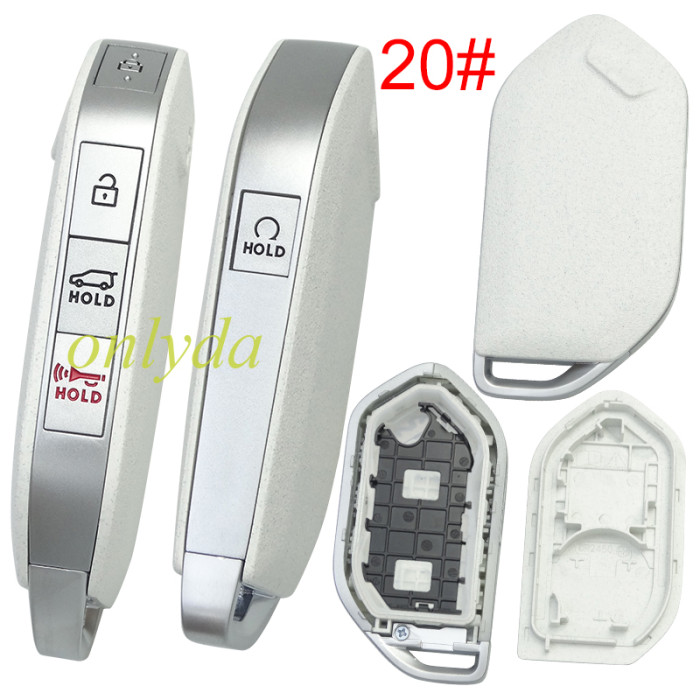 For Kia  remote key shell White color without badge ， pls choose button
