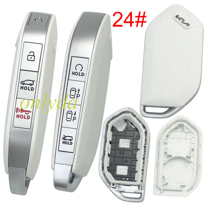 For Kia  remote key shell White color with badge ， pls choose button