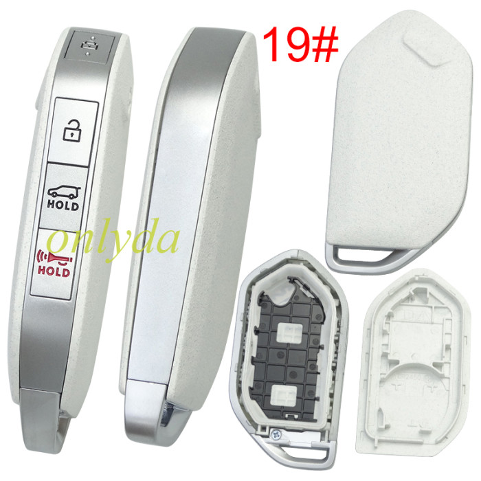 For Kia  remote key shell White color without badge ， pls choose button