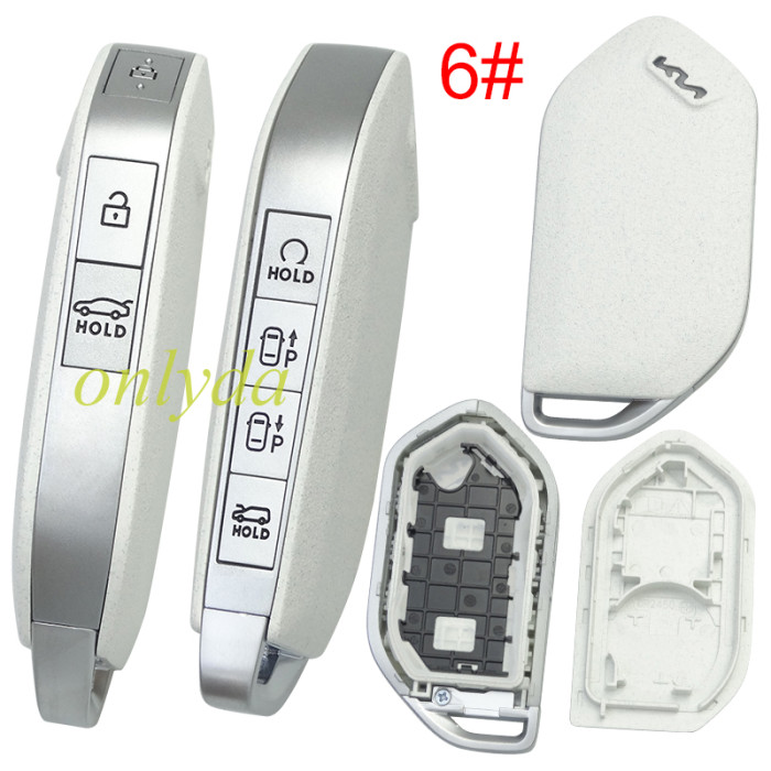 For Kia  remote key shell White color with badge ， pls choose button